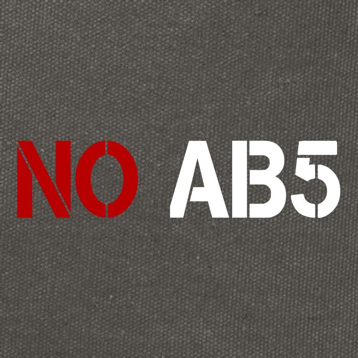 No AB5 California Truckers Protest Cotton Canvas Backpack