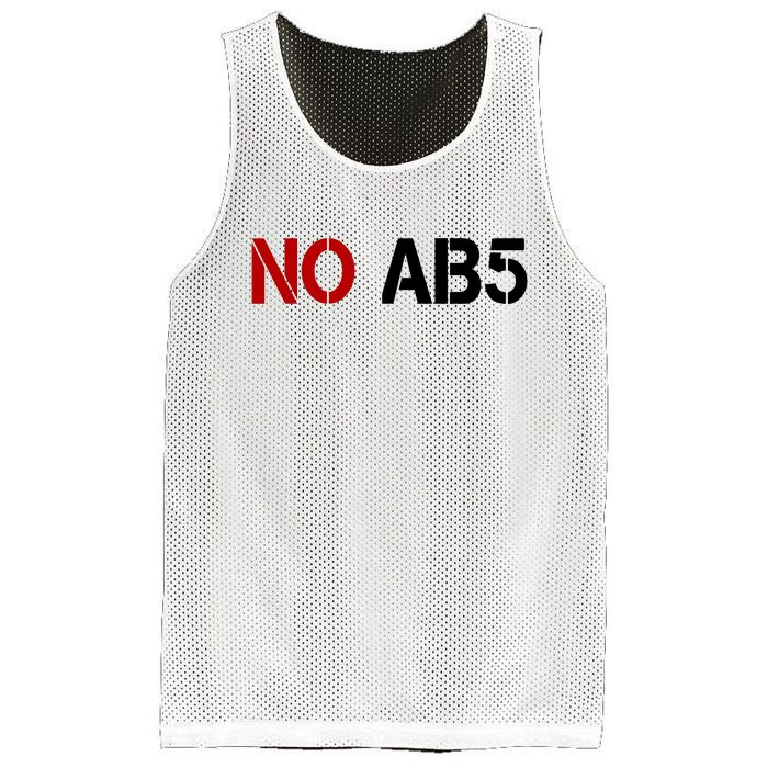 No AB5 California Truckers Protest Mesh Reversible Basketball Jersey Tank