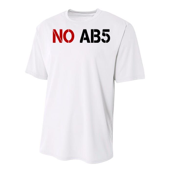 No AB5 California Truckers Protest Performance Sprint T-Shirt