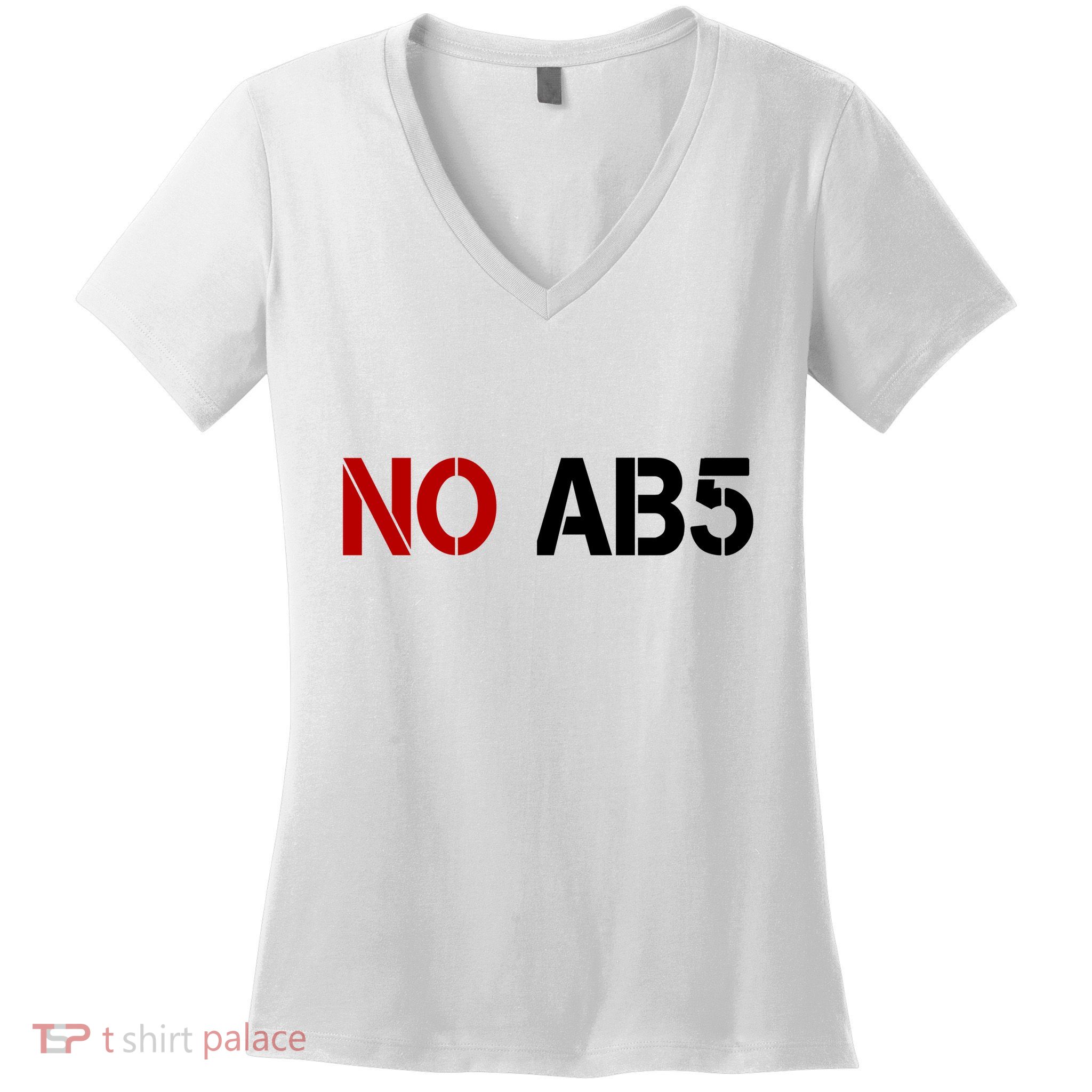 No AB5 California Truckers Protest Women's V-Neck T-Shirt