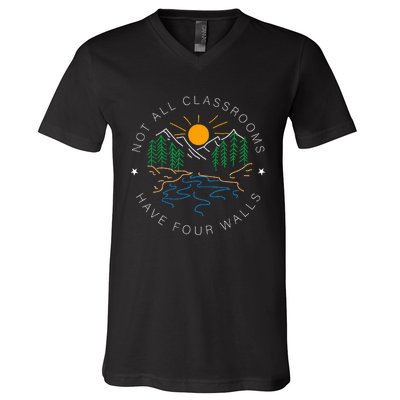 Not All Classrooms Have Four Walls Nature V-Neck T-Shirt