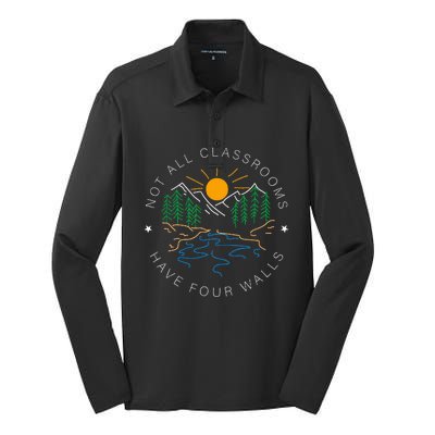 Not All Classrooms Have Four Walls Nature Silk Touch Performance Long Sleeve Polo