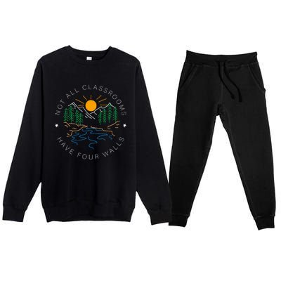 Not All Classrooms Have Four Walls Nature Premium Crewneck Sweatsuit Set