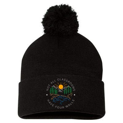 Not All Classrooms Have Four Walls Nature Pom Pom 12in Knit Beanie