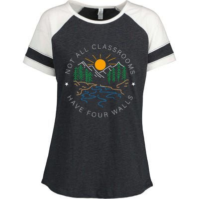 Not All Classrooms Have Four Walls Nature Enza Ladies Jersey Colorblock Tee