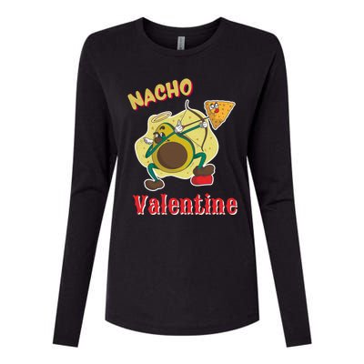 Nachogiftvalentine Avocado Cupid Nacho Chip Salsa Food Lover Gift Womens Cotton Relaxed Long Sleeve T-Shirt