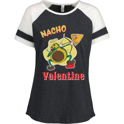 Nachogiftvalentine Avocado Cupid Nacho Chip Salsa Food Lover Gift Enza Ladies Jersey Colorblock Tee