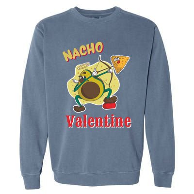 Nachogiftvalentine Avocado Cupid Nacho Chip Salsa Food Lover Gift Garment-Dyed Sweatshirt