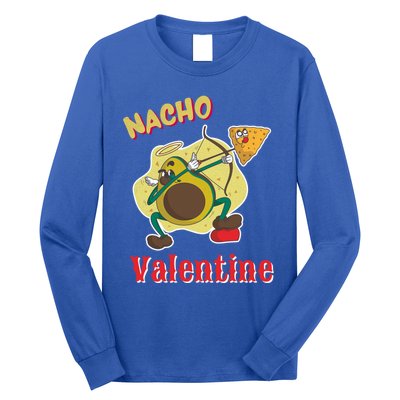 Nachogiftvalentine Avocado Cupid Nacho Chip Salsa Food Lover Gift Long Sleeve Shirt