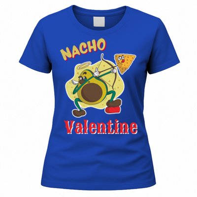 Nachogiftvalentine Avocado Cupid Nacho Chip Salsa Food Lover Gift Women's T-Shirt