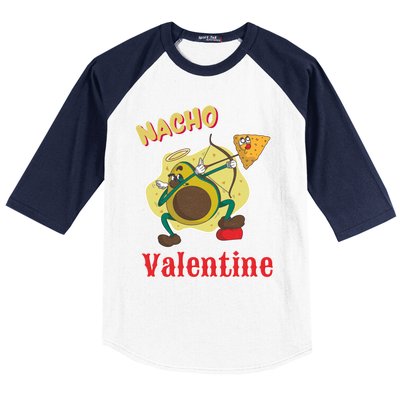 Nachogiftvalentine Avocado Cupid Nacho Chip Salsa Food Lover Gift Baseball Sleeve Shirt