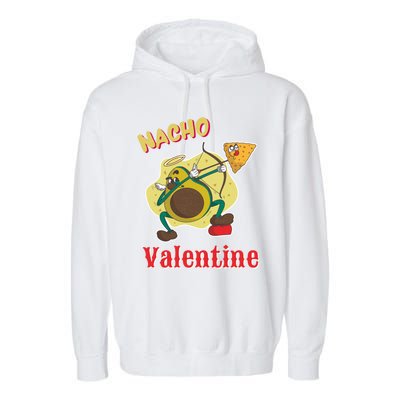 Nachogiftvalentine Avocado Cupid Nacho Chip Salsa Food Lover Gift Garment-Dyed Fleece Hoodie