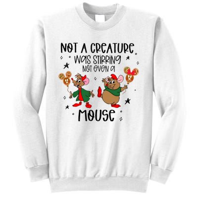 Not A Creature Was Stirring Not Even A Mouse Jaq And Gus Christmas Sweatshirt