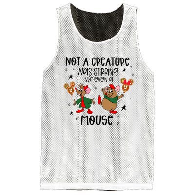 Not A Creature Was Stirring Not Even A Mouse Jaq And Gus Christmas Mesh Reversible Basketball Jersey Tank