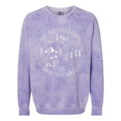 Not All Classrooms Have Four Walls Colorblast Crewneck Sweatshirt