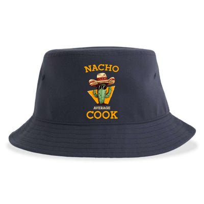 Nacho Average Cook Funny Mexican Chef Joke Cindo De Mayo Sustainable Bucket Hat