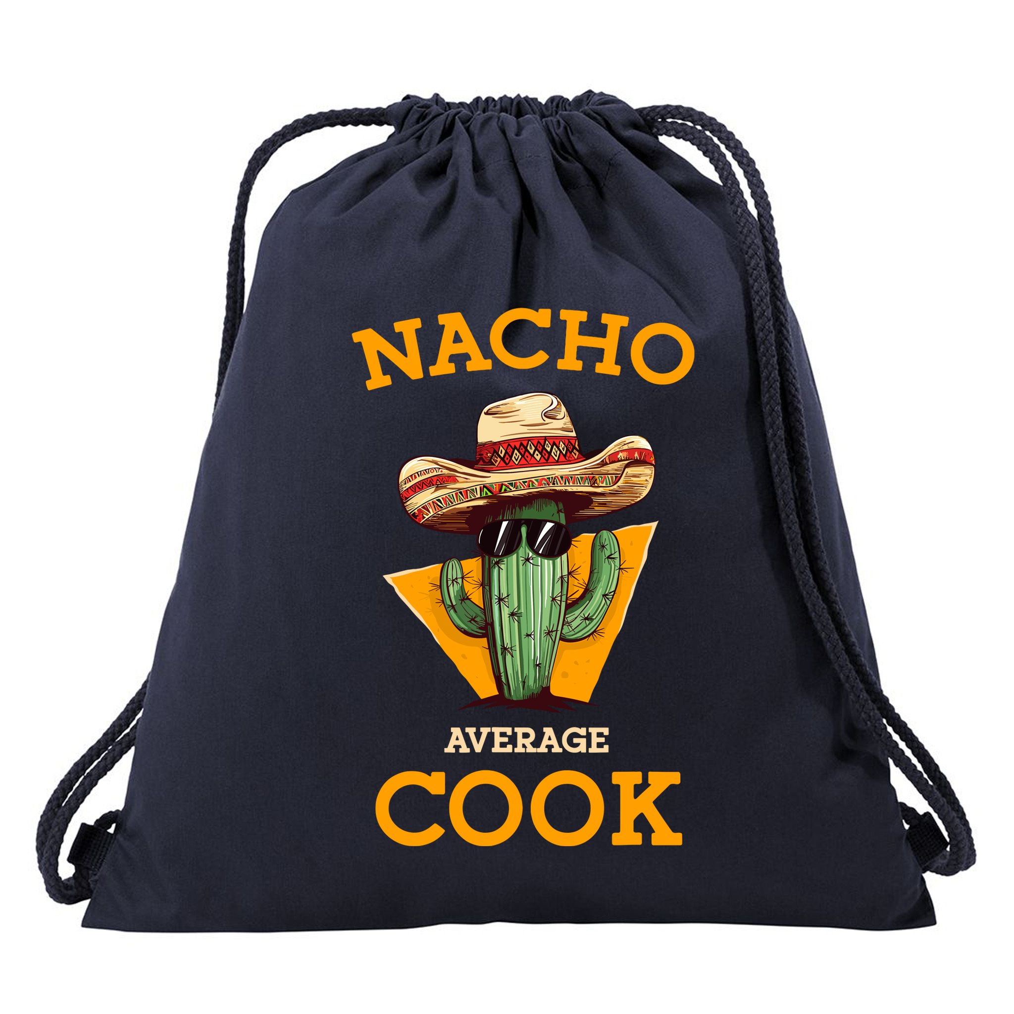 Nacho Average Cook Funny Mexican Chef Joke Cindo De Mayo Drawstring Bag