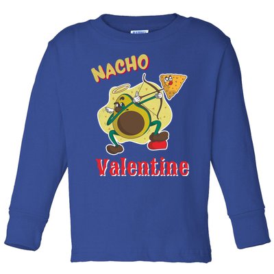 Nachogiftvalentine Avocado Cupid Nacho Chip Salsa Food Lover Gift Toddler Long Sleeve Shirt