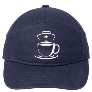 Nurse And Coffee For Nurses Who Love Coffee Cool Gift 7-Panel Snapback Hat