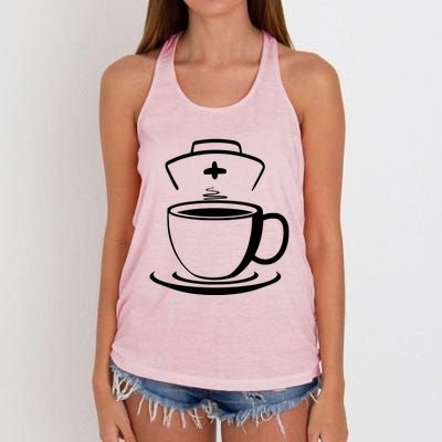 Nurse And Coffee For Nurses Who Love Coffee Cool Gift Women's Knotted Racerback Tank