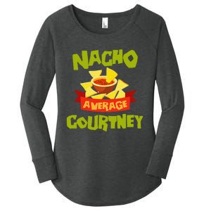 NACHO AVERAGE COURTNEY Funny Birthday Personalized Name Gift Women's Perfect Tri Tunic Long Sleeve Shirt