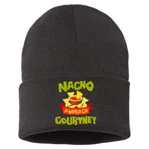 NACHO AVERAGE COURTNEY Funny Birthday Personalized Name Gift Sustainable Knit Beanie