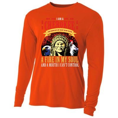 Native American Cherokee Indigenous Peoples Day Cooling Performance Long Sleeve Crew