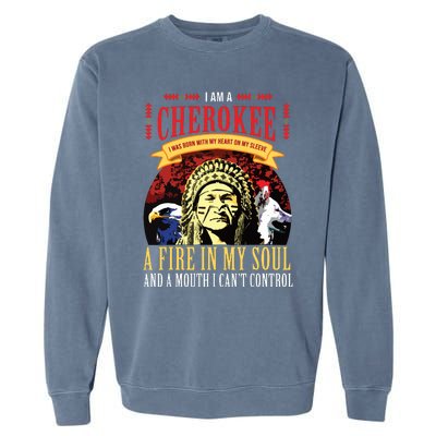 Native American Cherokee Indigenous Peoples Day Garment-Dyed Sweatshirt