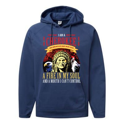 Native American Cherokee Indigenous Peoples Day Performance Fleece Hoodie