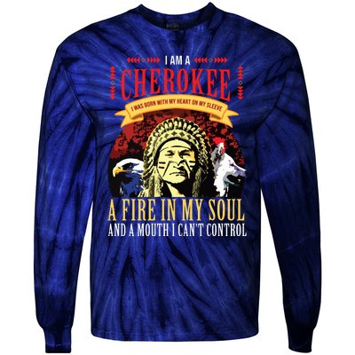 Native American Cherokee Indigenous Peoples Day Tie-Dye Long Sleeve Shirt