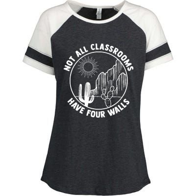 Not All Classrooms Have Four Walls Enza Ladies Jersey Colorblock Tee