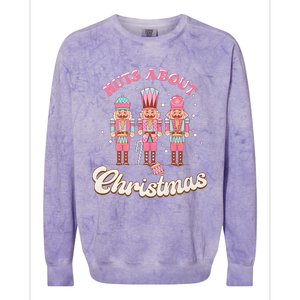 Nuts About Christmas Funny Christmas Nutcracker Colorblast Crewneck Sweatshirt