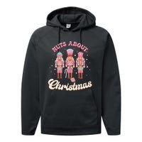 Nuts About Christmas Funny Christmas Nutcracker Performance Fleece Hoodie