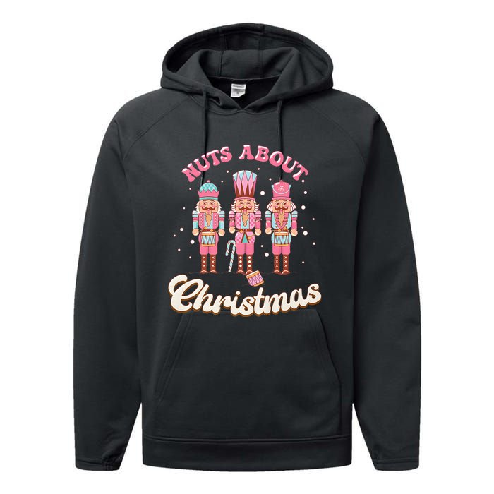 Nuts About Christmas Funny Christmas Nutcracker Performance Fleece Hoodie