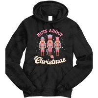 Nuts About Christmas Funny Christmas Nutcracker Tie Dye Hoodie