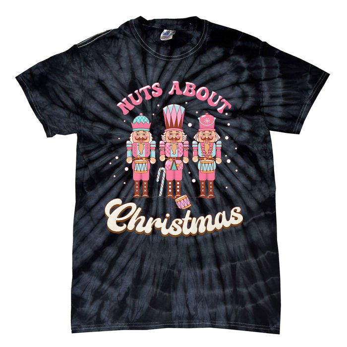 Nuts About Christmas Funny Christmas Nutcracker Tie-Dye T-Shirt