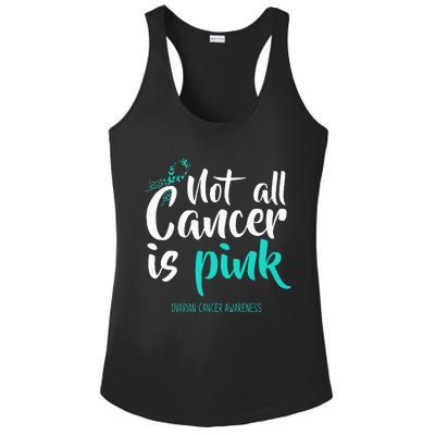 Not All Cancer Is Pink Ovarian Cancer Awareness Ladies PosiCharge Competitor Racerback Tank