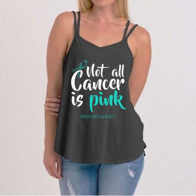 Not All Cancer Is Pink Ovarian Cancer Awareness Women's Strappy Tank