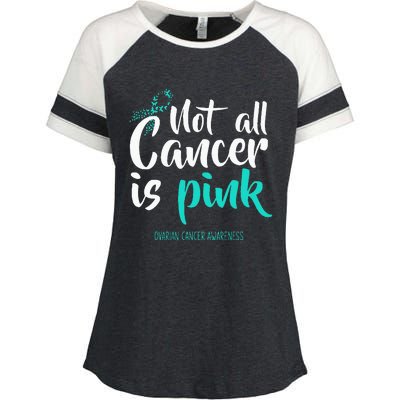 Not All Cancer Is Pink Ovarian Cancer Awareness Enza Ladies Jersey Colorblock Tee