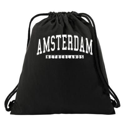 Netherlands Amsterdam City Drawstring Bag