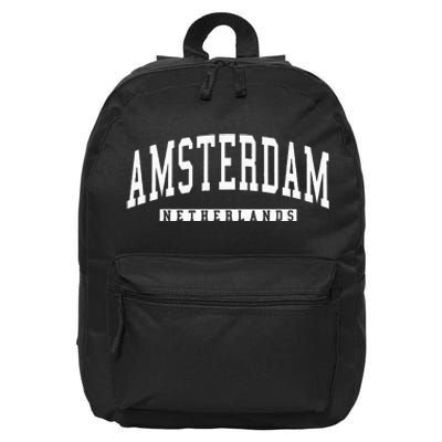 Netherlands Amsterdam City 16 in Basic Backpack