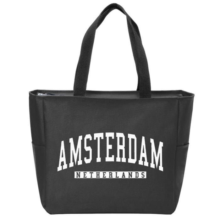 Netherlands Amsterdam City Zip Tote Bag