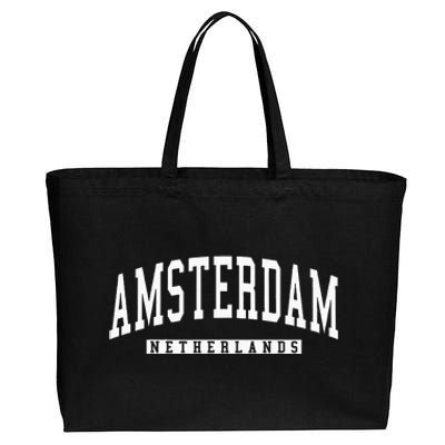 Netherlands Amsterdam City Cotton Canvas Jumbo Tote