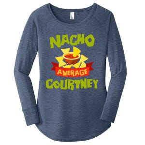 NACHO AVERAGE COURTNEY Funny Birthday Personalized Name Gift Women's Perfect Tri Tunic Long Sleeve Shirt