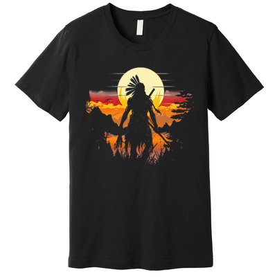 Native American Chief Tribes Culture Sacred Sioux Premium T-Shirt