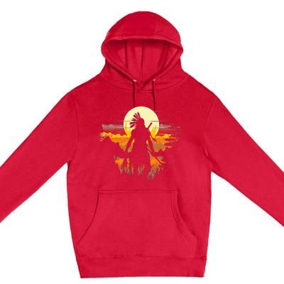 Native American Chief Tribes Culture Sacred Sioux Premium Pullover Hoodie