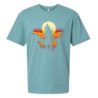 Native American Chief Tribes Culture Sacred Sioux Sueded Cloud Jersey T-Shirt