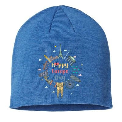 Nice And Cool Happyy Europe Day T Cute Gift Cool Gift Great Gift Sustainable Beanie