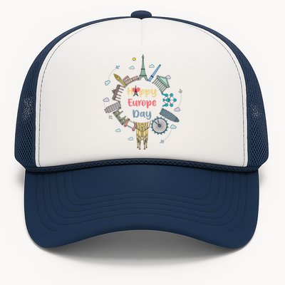 Nice And Cool Happyy Europe Day T Cute Gift Cool Gift Great Gift Trucker Hat