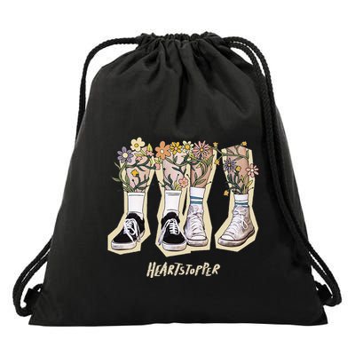 Nick And Charlie Walking Flowers Chest Drawstring Bag